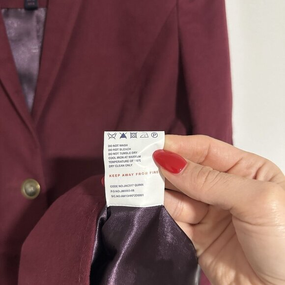 Jack‎ Murphy Maroon Blazer Skirt Set Womens Size 8 Made In Ireland School Girl - Picture 11 of 16